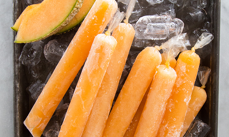 Cantaloupe Rum Pops | the little epicurean