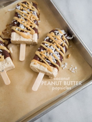Coconut Peanut Butter Popsicles | the little epicurean