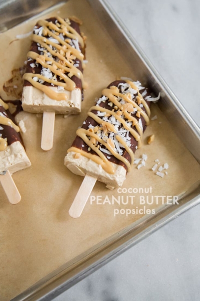 Coconut Peanut Butter Popsicles | the little epicurean