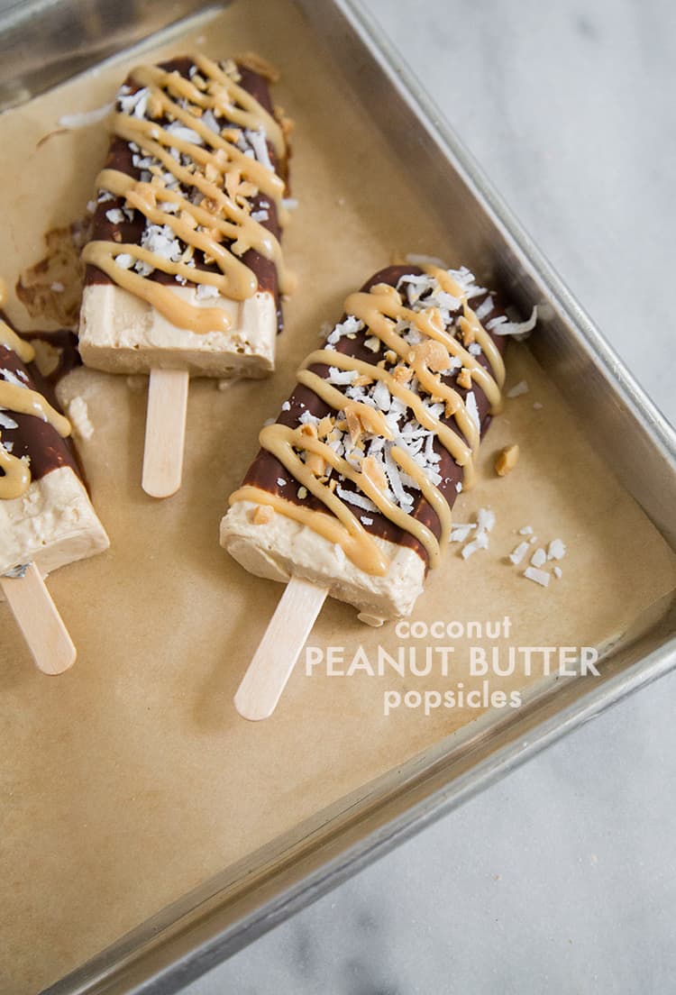 Coconut Peanut Butter Popsicles | the little epicurean