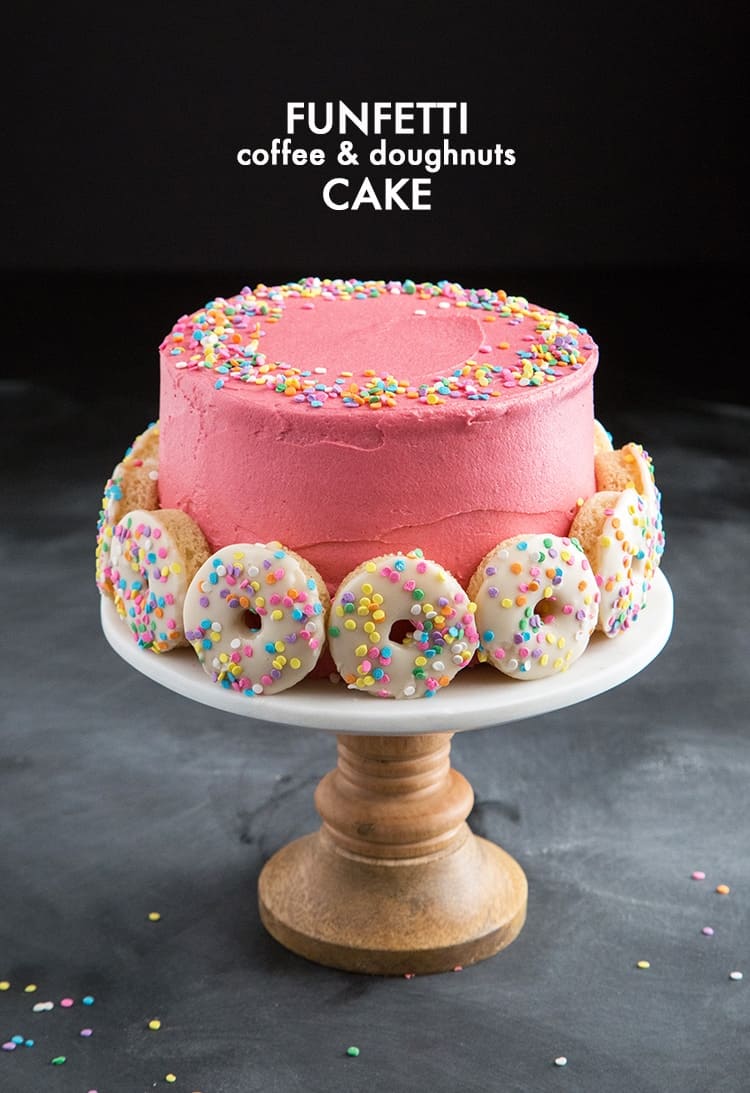 Funfetti "Coffee & Doughnuts" Cake | the little epicurean