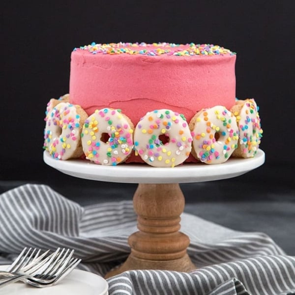 Funfetti "Coffee & Doughnuts" Cake | the little epicurean