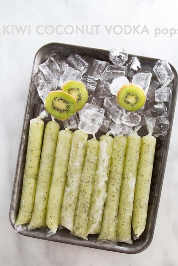 Kiwi Coconut Vodka Pops | the little epicurean