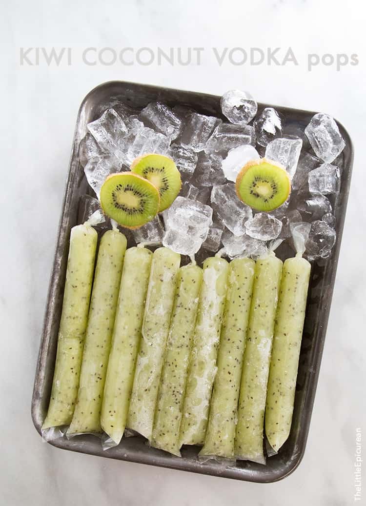 Kiwi Coconut Vodka Pops | the little epicurean