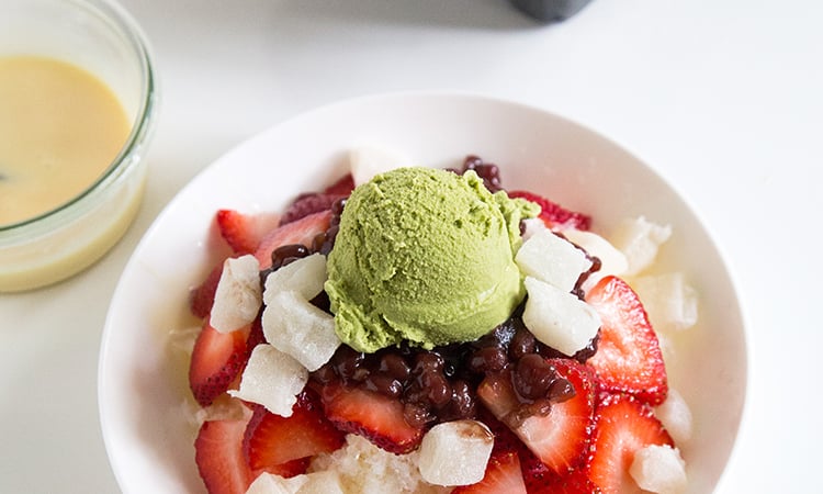 Matcha Ice Cream Shaved Ice | the little epicurean