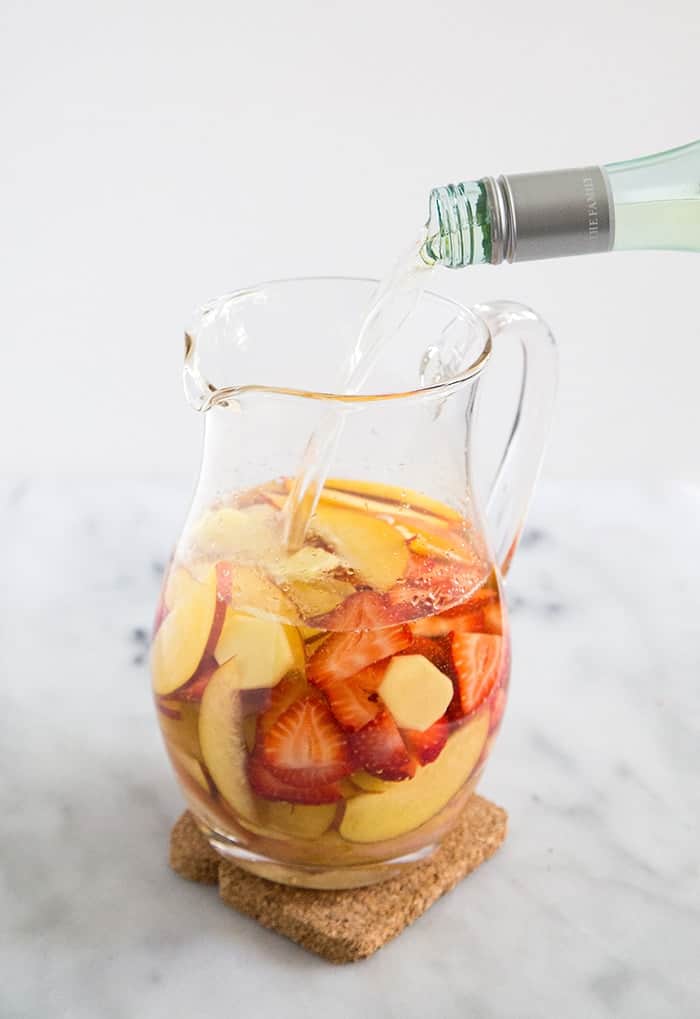 Strawberry Peach Sangria | the little epicurean