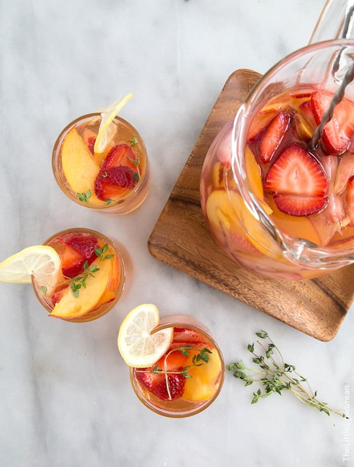 Strawberry Peach Sangria | the little epicurean