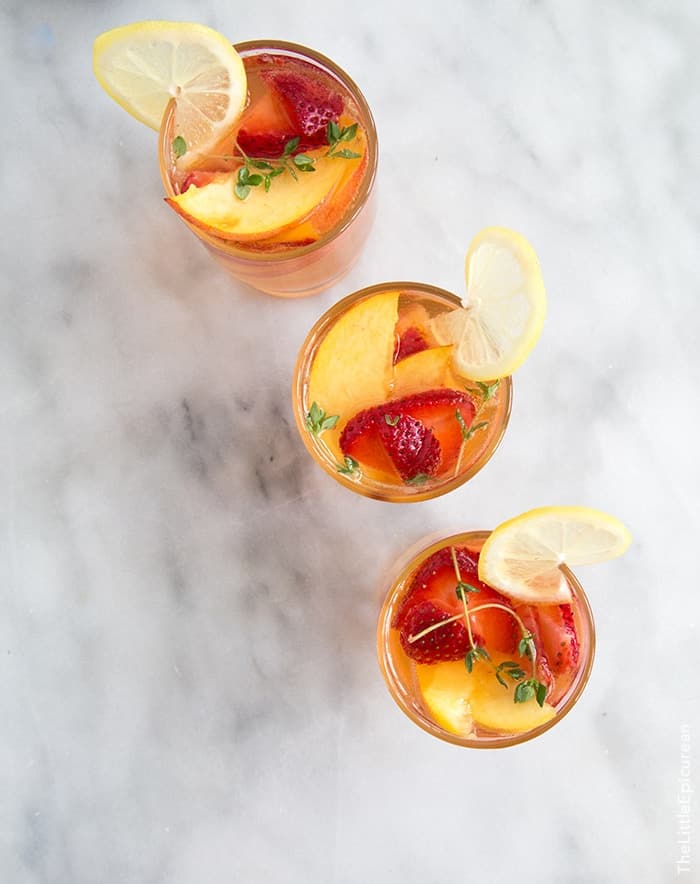 Strawberry Peach Sangria | the little epicurean