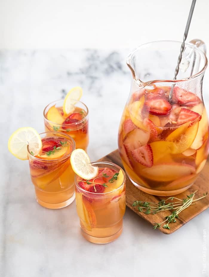 Strawberry Peach Sangria | the little epicurean