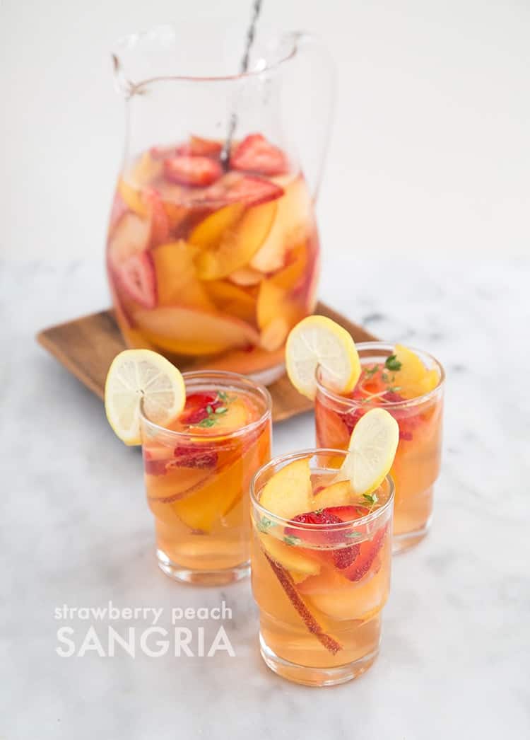 Strawberry Peach Sangria | the little epicurean