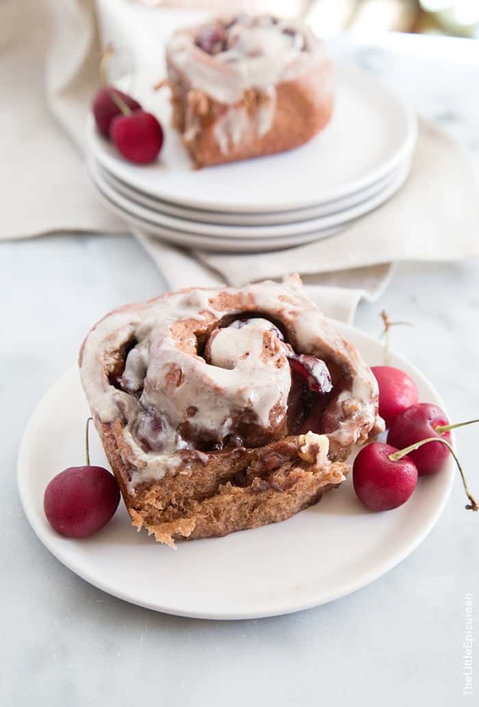 Cherry Chocolate Rolls | the little epicurean