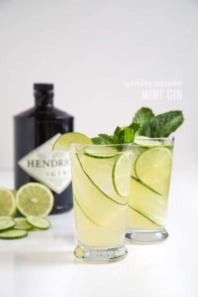 Sparkling Cucumber Mint Gin | the little epicurean