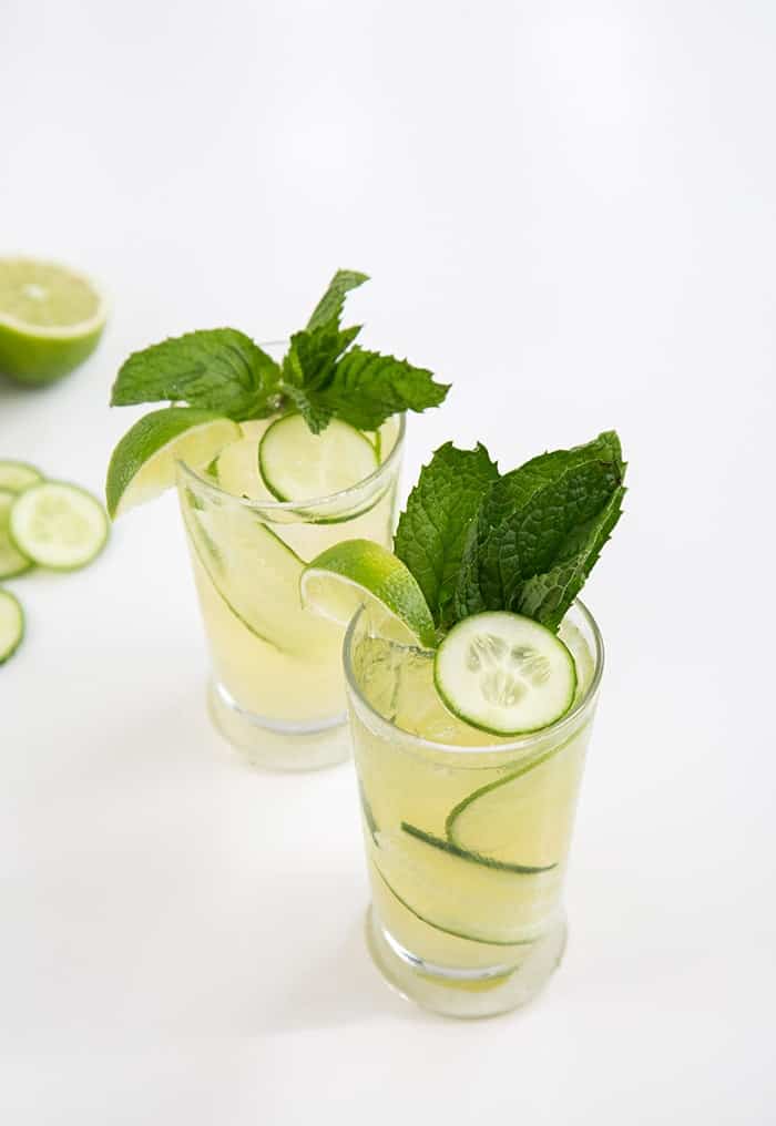 Sparkling Cucumber Mint Gin | the little epicurean