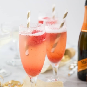Strawberry Sorbet Bellini | the little epicurean