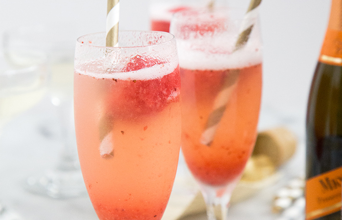 Strawberry Sorbet Bellini | the little epicurean