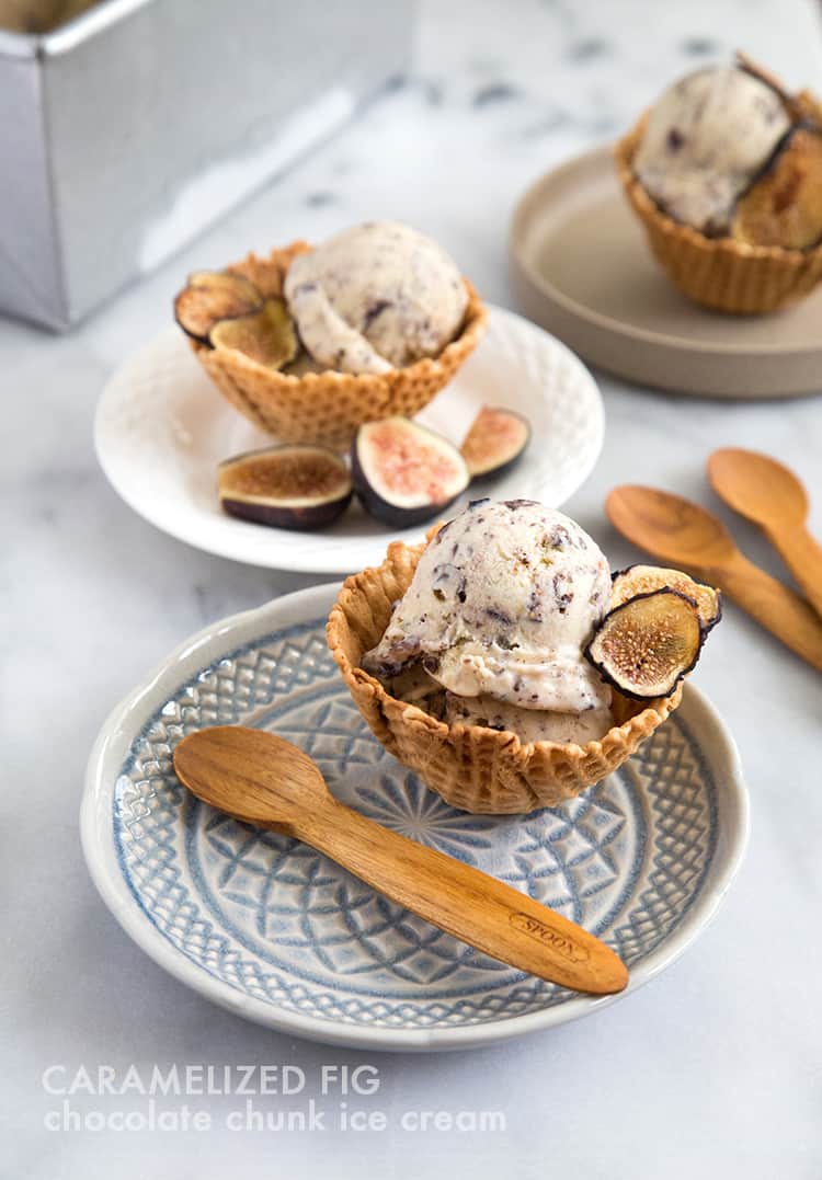 Caramelized Fig and Chocolate Chunk Ice Cream