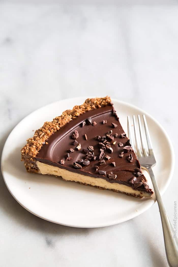 Chocolate Peanut Butter Oat Tart | the little epicurean