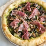 Mushroom Kale Pesto Pizza | the little epicurean