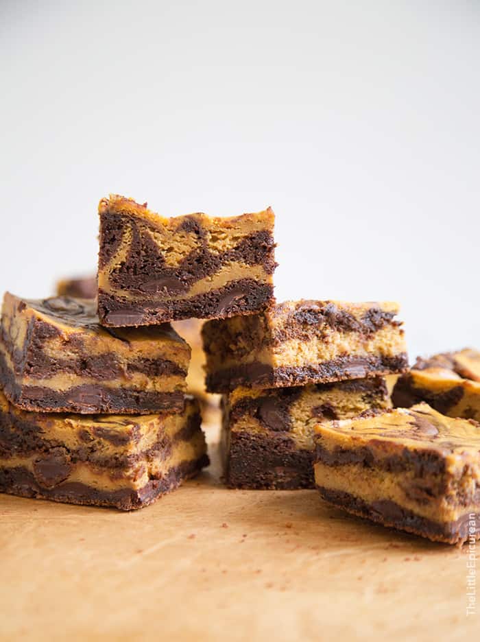 Pumpkin Cheesecake Swirl Brownies | the little epicurean