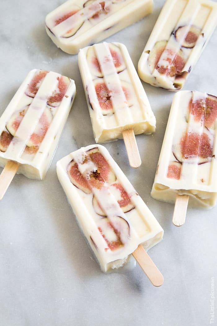 Whiskey Yogurt Fig Popsicles | the little epicurean