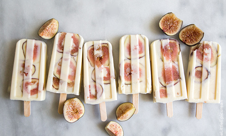 Whiskey Yogurt Fig Popsicles | the little epicurean