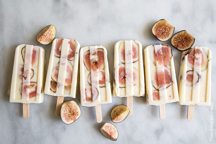 Whiskey Yogurt Fig Popsicles | the little epicurean