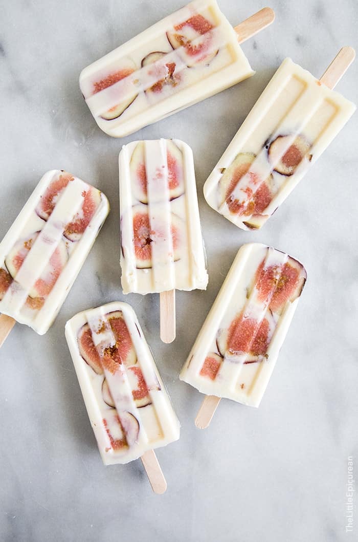 Whiskey Yogurt Fig Popsicles | the little epicurean