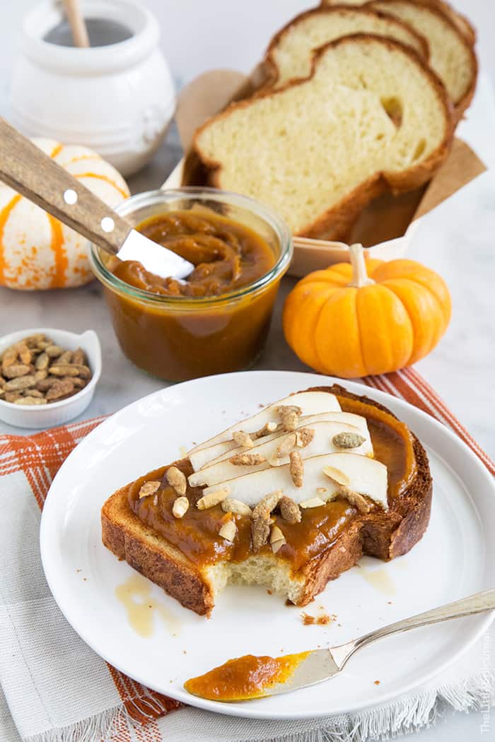 Maple Pumpkin Butter Brioche Toast