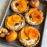 Brûléed Persimmon Tart with maple cinnamon cream cheese