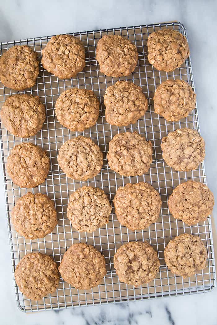 Apple Walnut Oatmeal Cookies with maple glaze