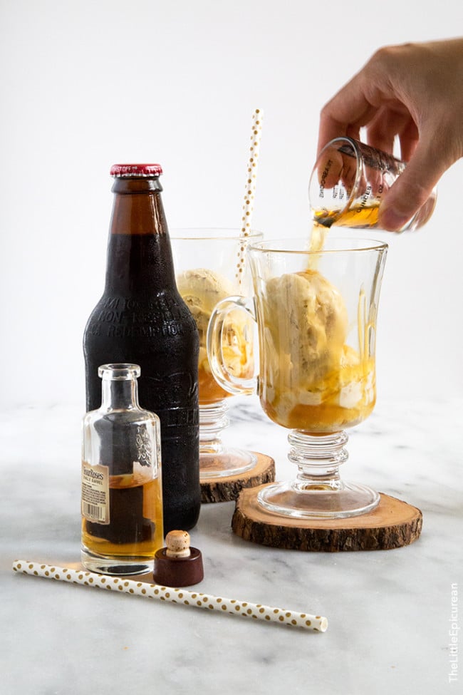 This boozy ice cream float features maple ice cream, whiskey, and root beer! It’s an updated adult version of a classic childhood favorite.