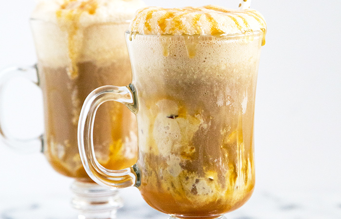 Boozy Maple Ice Cream Root Beer Floats