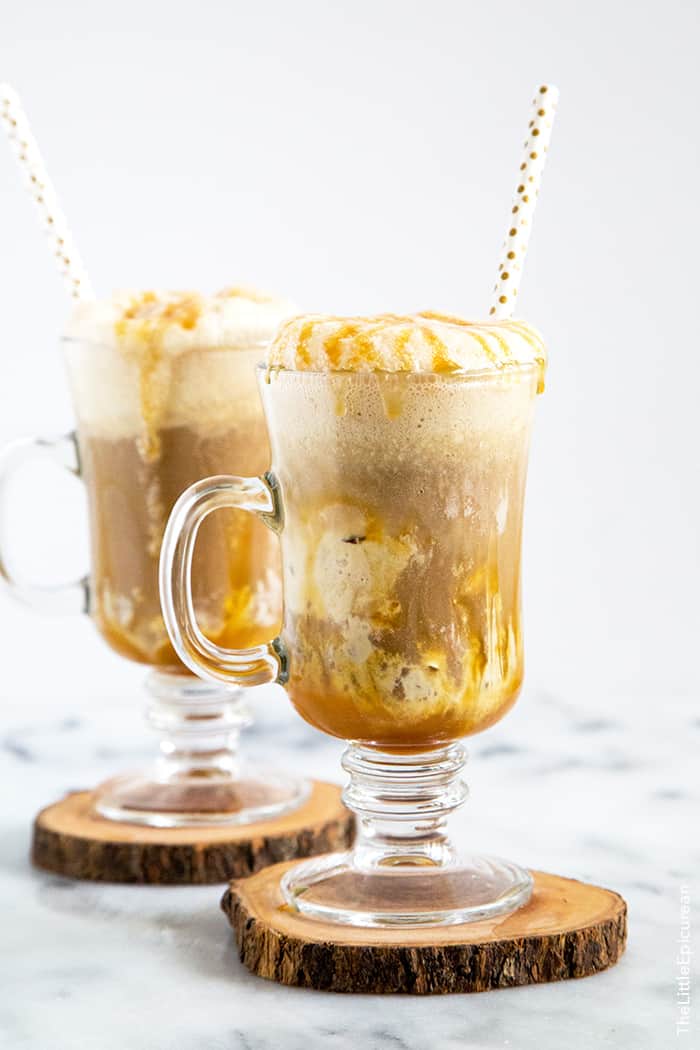 This boozy ice cream float features maple ice cream, whiskey, and root beer! It’s an updated adult version of a classic childhood favorite.