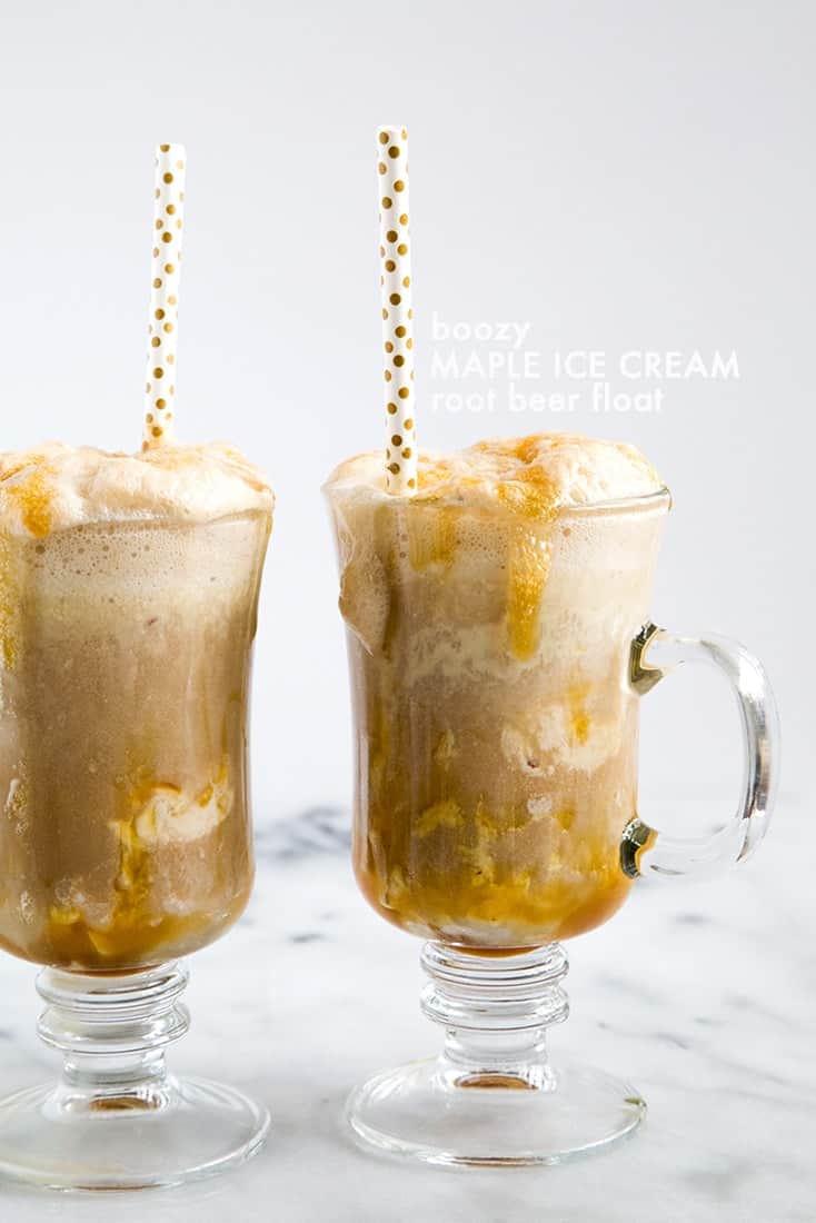 This boozy ice cream float features maple ice cream, whiskey, and root beer! It's an updated adult version of a classic childhood favorite. 