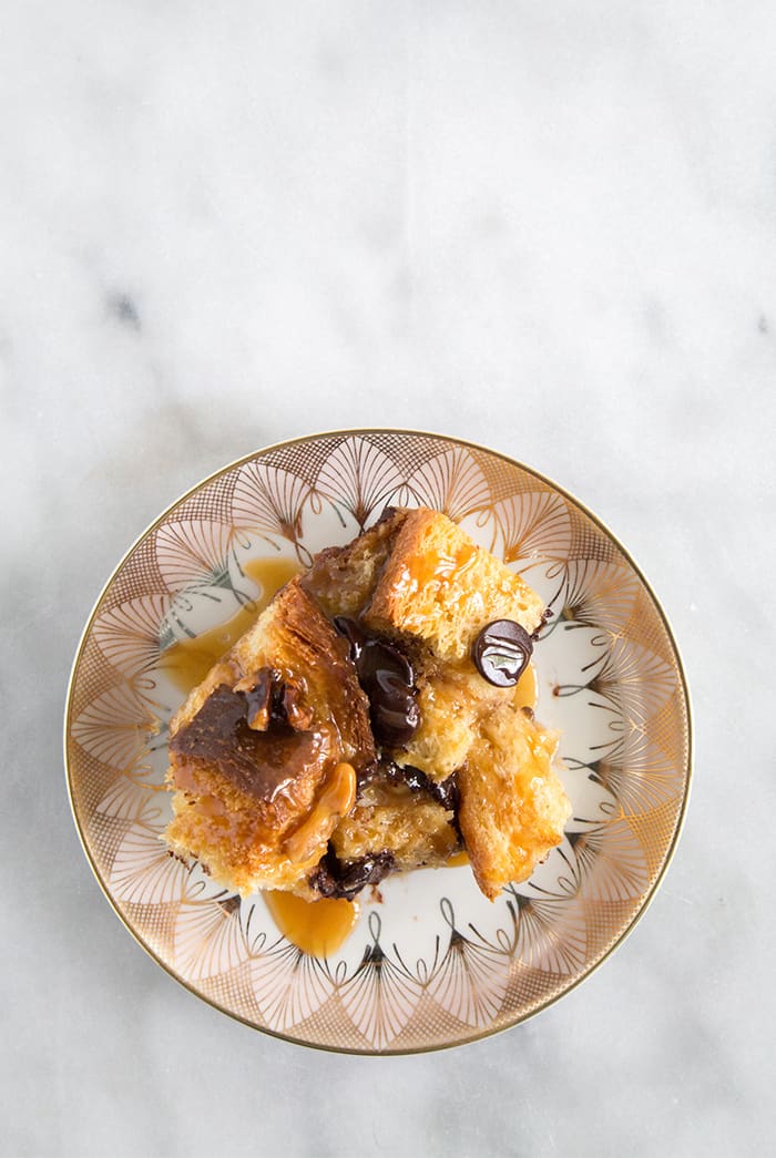 Walnut Chocolate Chip Bread Pudding