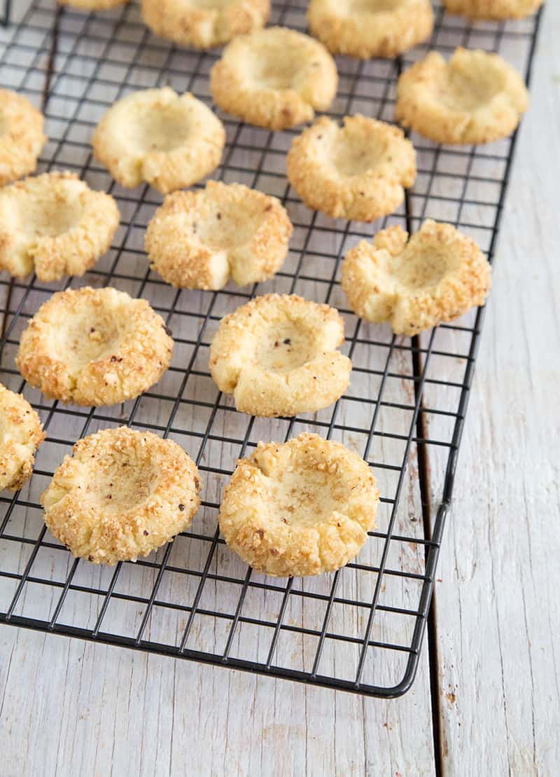 Chocolate Hazelnut Thumbprint Cookies