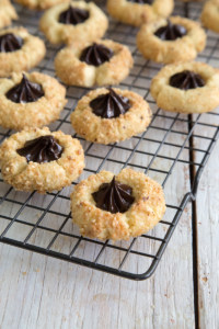 Chocolate Hazelnut Thumbprint Cookies