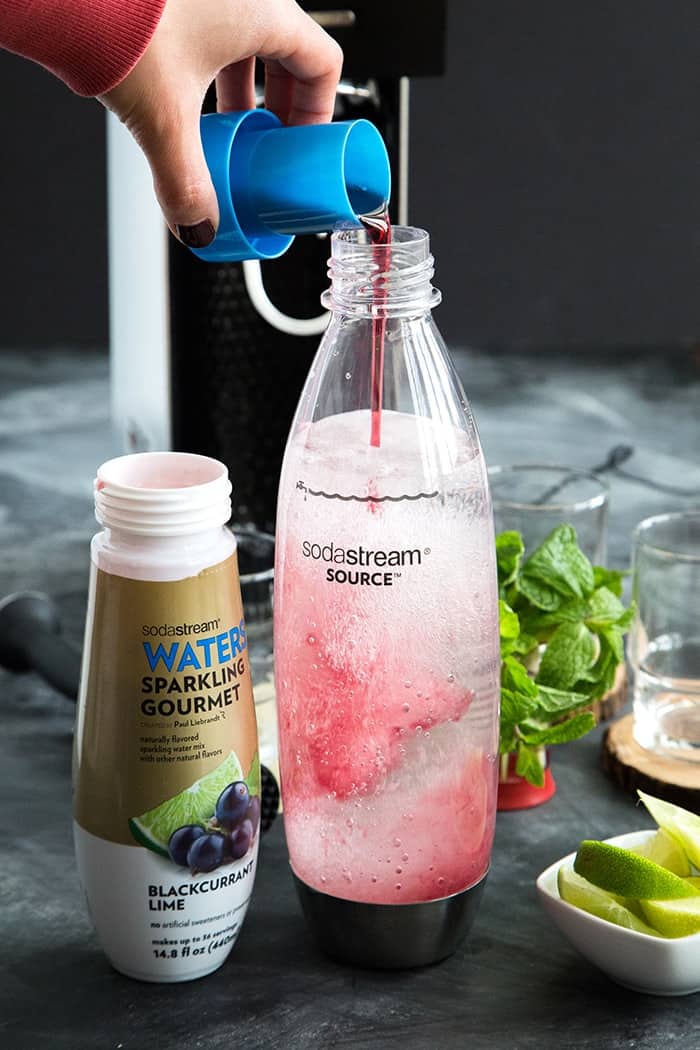 Sparkling Blackcurrant Raspberry Mocktail made with SodaStream #WaterMadeExciting #CollectiveBias