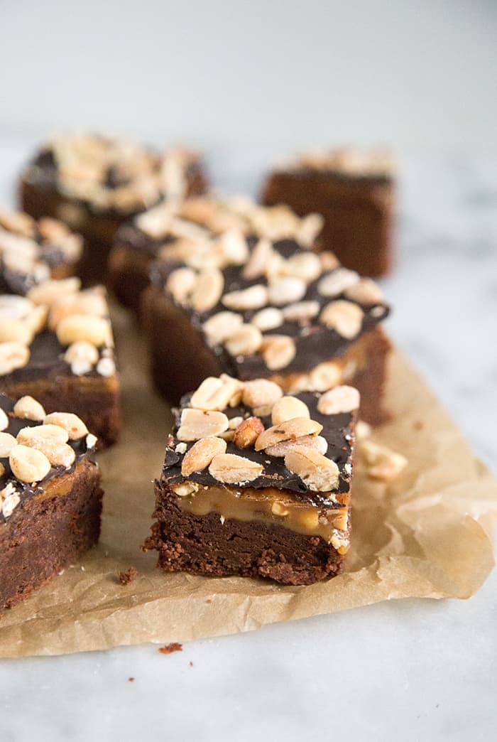 Peanut Caramel Brownies