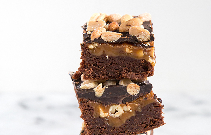 Peanut Caramel Brownies