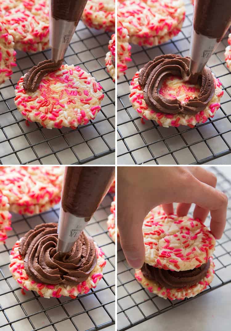 Confetti Cookie Sandwiches