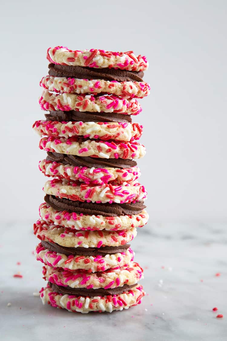 Confetti Cookie Sandwiches