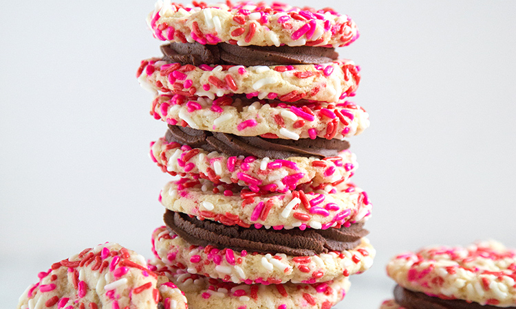 Confetti Cookie Sandwiches