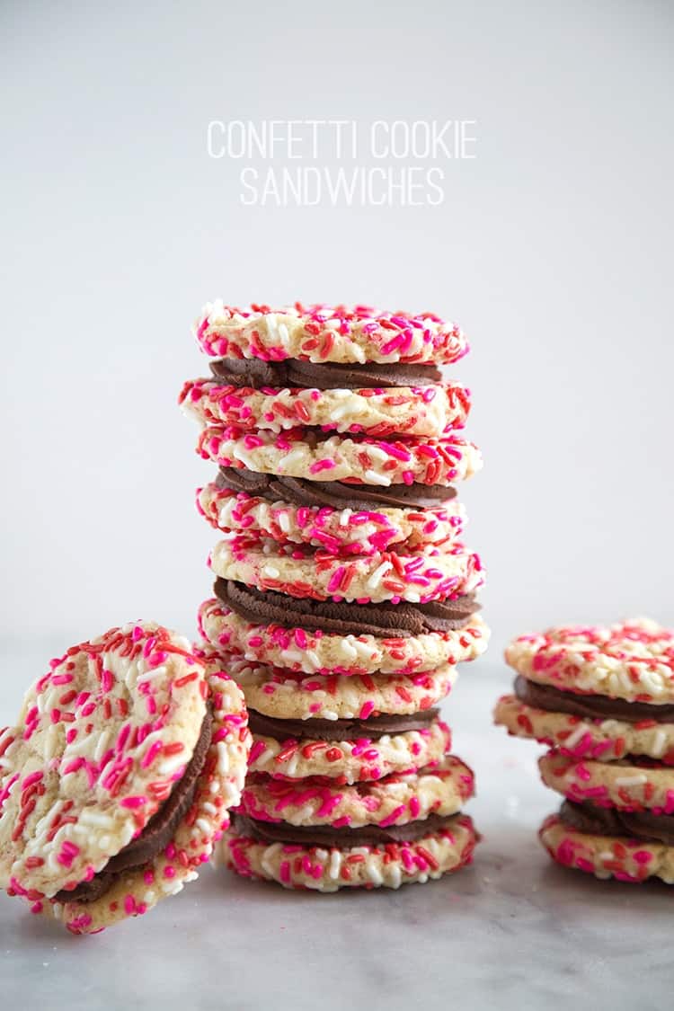 Confetti Cookie Sandwiches