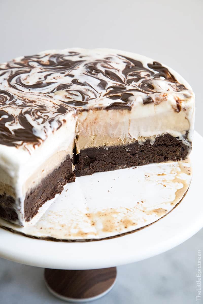 Mocha Brownie Ice Cream Cake  The Best Homemade Ice Cream Cake