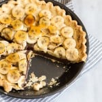 Banana Truffle Pie with caramelized bananas.