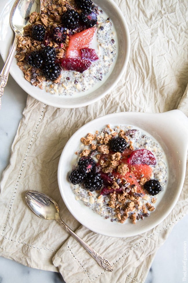 Chia Oatmeal Breakfast Bowl The Little Epicurean