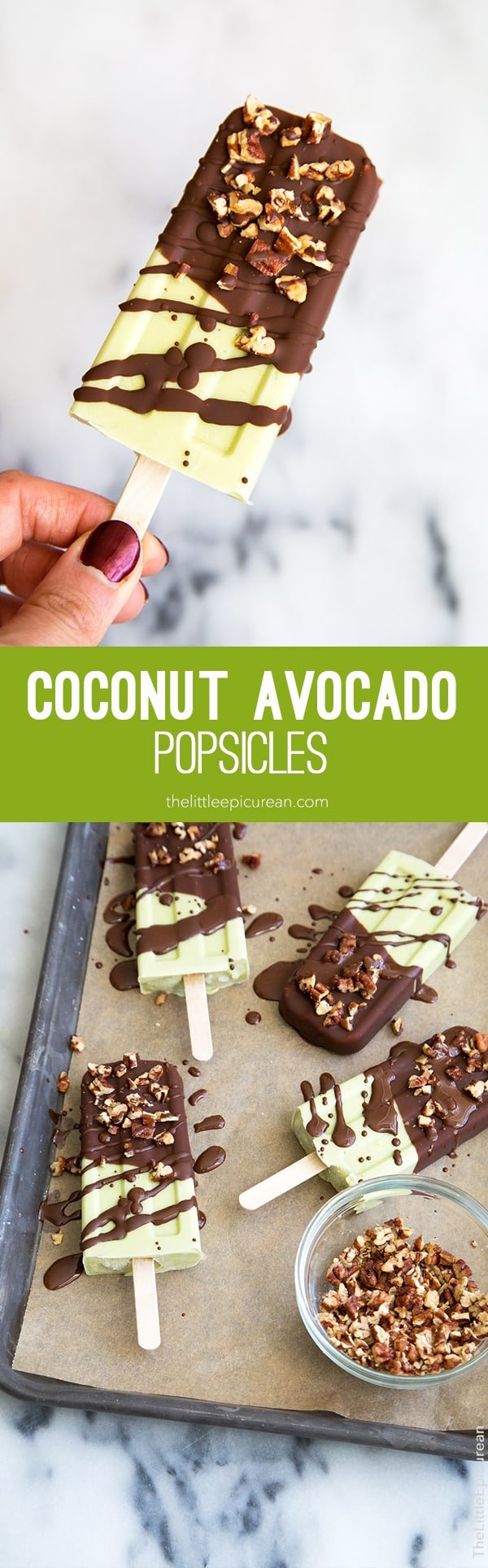 Coconut Avocado Popsicles | the little epicurean