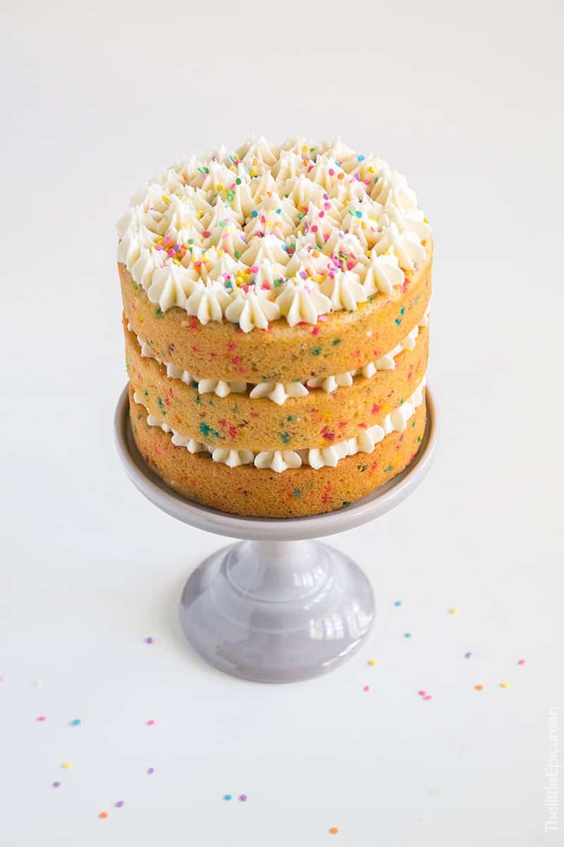 Coconut Confetti Cake with Coconut Buttercream The Little Epicurean