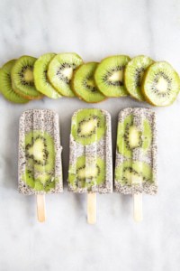 Kiwi Coconut Chia Popsicles